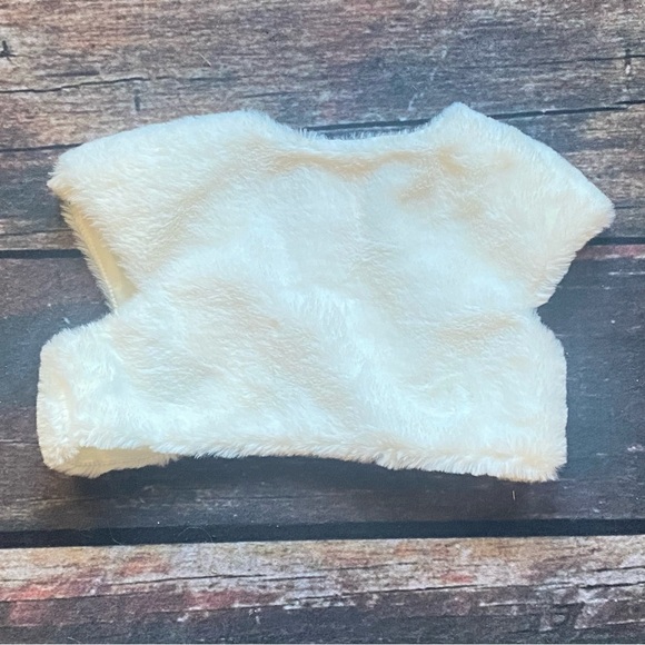 Jona Michelle Faux Fur Vest / Bolero in Off White/Cream Size 2T - Picture 4 of 6